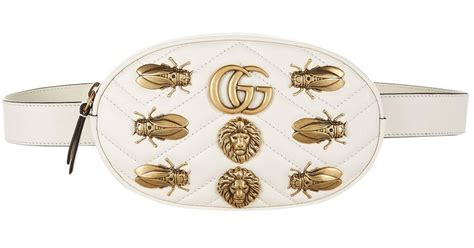 gucci marmont gold bug belt bag|gucci denim marmont bag.